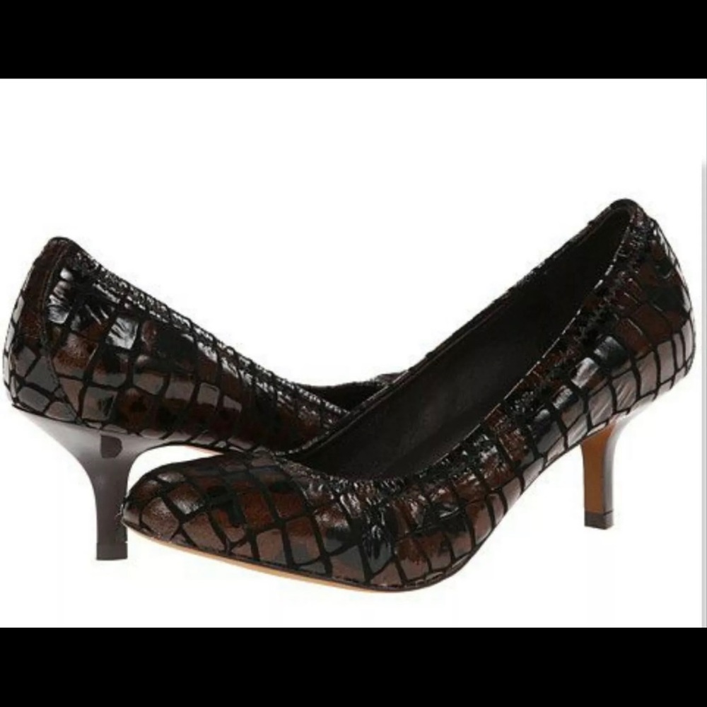 🖤 Donald J Pliner leather Yuca animal print stretch heels! Size 7.5🧡